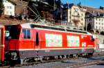 RhB - Ge 4/4 III 642  BRAIL/BRIGELS  am 06.03.1998 in St.Moritz - Drehstrom-Universallokomotive - bernahme 24.01.1994 - SLM5490/ABB - 3200 KW - Gewicht 62,00t - LP 16,00m - zulssige Geschwindigkeit