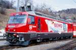 RhB - Ge 4/4 III 645  TUJETSCH  am 14.03.1999 in Filisur - Drehstrom-Universallokomotive - bernahme 31.05.1994 - SLM5493/ABB - 3200 KW - Gewicht 62,00t - LP 16,00m - zulssige Geschwindigkeit 100