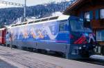 RhB - Ge 4/4 III 645  TUJETSCH  am 26.02.2000 in Celerina - Drehstrom-Universallokomotive - bernahme 31.05.1994 - SLM5493/ABB - 3200 KW - Gewicht 62,00t - LP 16,00m - zulssige Geschwindigkeit 100