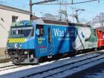 RhB Ge 4/4 III 647 Werbelok was luft ? von der Graubndner Kantonalbank am 23.02.03 in Chur