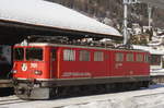 Ge 6/6 701 in Samedan, 29.1.20.