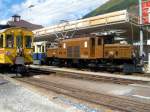 Ge6/6l 414 und ABe4/4 30 am 23.8.08 mit Hochzeitsz�gen in Pontresina.Von Landquart bis Pontresina fuhr der Zug mit der Krokodiellok,danach stiegen die G�ste in den Berninazug um.