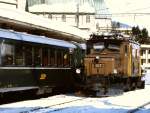 Ge 6/6 I 402 im Februar 1984 in Davos Platz.