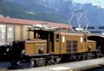 RhB - Ge 6/6I 411 am 07.06.1993 in UNTERVAZ - STRECKEN-LOKOMOTIVE - bernahme 26.10.1925 - SLM3044/BBC2241/MFO - 940 KW - Gewicht 66,00t - LP 13,30m - zulssige Geschwindigkeit 55 km/h.