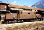 RhB - Ge 6/6I 413 am 22.08.1991 in REICHENAU - STRECKEN-LOKOMOTIVE - bernahme 17.06.1929 - SLM3296/BBC2966/MFO - 940 KW - Gewicht 66,00t - LP 13,30m - zulssige Geschwindigkeit 55 km/h.