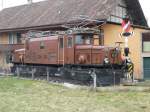 BMK = Bahnmuseum Kerzers + Kallnach - ex RhB Krokodil Ge 6/6 406 ausgestellt in Kerzers im Areal des BMK ..