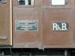 RhB,Die Beschriftung der Ge 6/6 I 412 am 06.09.03 in Landquart