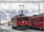 Ge 6/6 701  Raetia  steht in Pontresina. (02.03.2009)