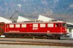 RhB - Ge 6/6 II 706  DISENTIS/MUSTR  am 18.03.1999 in Untervaz - Universallokomotive - bernahme 26.06.1995 - SLM4519/MFO/BBC - 1776 KW - Gewicht 65,00t - LP 14,50m - zulssige Geschwindigkeit 80
