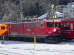 RhB Ge 6/6 II 705  Pontresina  abgestellt in St.Moritz an 11.01.03