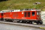 RhB - Gem 4/4 802  MURMELTIER  am 21.08.1991 in Alp Grm - Zweikraftlokomotive - Baujahr 1968 - SLM/Cummins/SAAS//BBC/MFO - e700/780d KW - Gewicht 50,40t - LP 13,54m - zulssige Geschwindigkeit 65