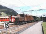 RhB, Krokodil  No.412 vor Extrazug nach Ilanz am 04.08.02 in Landquart