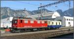 Ge 4/4 I 609  Linard  rangiert in Landquart den Gepckwagen des Alpine Classic Pullman Express.