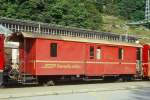 D 4035 II - Gepckwagen am 05.09.1996 in Poschiavo - Baujahr 1911 - SWS - Fahrzeuggewicht 9,00t - Zuladung 10,00t - LP 10,69m - zulssige Geschwindigkeit 65 km/h.