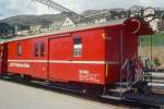 DZ 4037 II - Gepckwagen mit Postabteil am 04.09.1996 in St.Moritz - Baujahr 1911 - SWS - Fahrzeuggewicht 9,00t - Zuladung 10,00t - LP 10,69m - zulssige Geschwindigkeit 70 km/h.-  2=24.06.1992 -
