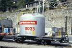 RhB - Uce 8023 am 07.09.1994 in St.Moritz - Zementsilowagen 2-achsig mit 1 offenen Plattform - Baujahr 1959 - FFA/MBA - Gewicht 8,00t - Zuladung 15,00t - LP 7,74m - zulssige Geschwindigkeit 65 km/h
