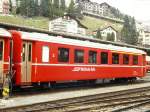 RhB - AB 1568 am 09.05.1991 in St.Moritz - 1./2.Klasse Einheitspersonenwagen (Typ II) - bernahme 30.01.1976 - FFA/SWP - Fahrzeuggewicht 15,00t - Sitzpltze 18/28 - LP 18,50m - zulssige