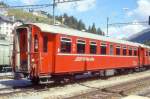 RhB - B 2231 am 14.09.1996 in St.Moritz - 2.Klasse Personenwagen schwere Stahlbauart - bernahme 15.06.1931 - SIG/RhB - Fahrzeuggewicht 24,00t - Sitzpltze 52 - LP 16,44m - zulssige Geschwindigkeit