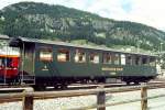 RhB - B 2246 am 28.08.1996 in Samedan - 2.Klasse Personenwagen - Baujahr 1928 - SIG/RhB - Fahrzeuggewicht 17,00t - Sitzpltze 72 - LP 16,55m - zulssige Geschwindigkeit 70 km/h - 3=12.12.1990 -
