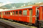 RhB - B 2251 am 28.06.1995 in St.Moritz - 2.Klasse Umbau-Personenwagen in Leichtstahlbauart fr Stammnetz und Berninabahn - Baujahr 1913 bernahme 18.01.1962 - SIG/FFA - Fahrzeuggewicht 18,00t -