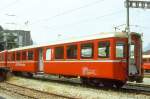 RhB - B 2305 am 19.08.1995 in Chur - 2.Klasse Personenwagen - Mitteleinstiegswagen leichte Stahlbauart - Baujahr 1940 - SWS/SIG - Fahrzeuggewicht 17,00t - Sitzpltze 64 - LP 17,70m - zulssige