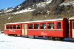 RhB - B 2326 am 01.02.1998 in Scuol - 2.Klasse Personenwagen - Mitteleinstiegswagen mittelschwerer Stahlbauart - bernahme 20.03.1948 - SWS - Fahrzeuggewicht 21,00t - Sitzpltze 64 - LP 17,63m -
