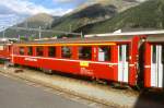 RhB - A 1248 am 31.08.2007 in Samedan - 1.Klasse Pendelzugzwischenwagen mit Notbremsberbrckung - Baujahr 1963 bernahme 10.06.1993 - FFA/SIG - Fahrzeuggewicht 21,00t - Sitzpltze 36 - LP 18,40m -