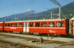 RhB - B 2336 am 26.08.1998 in Landquart - 2.Klasse Personenwagen - Mitteleinstiegswagen leichter Stahlbauart - bernahme 22.02.1956 - SIG - Fahrzeuggewicht 18,00t - Sitzpltze 68 - LP 18,22m -