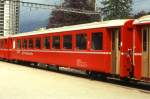 RhB - B 2351 am 15.05.1991 in Landquart - 2.Klasse Einheitspersonenwagen (Typ 1) - bernahme 19.06.1964 - FFA/SIG/RhB - Fahrzeuggewicht 18,00t - Sitzpltze 64 - LP 18,42m - zulssige Geschwindigkeit
