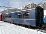 RhB - Speisewagen WR 3810 in St.Moritz am 01.01.2010