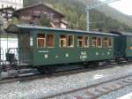 RhB: Aeltester Personenwagen 3.Kl (C2012) am 14.05.00 in Disentis