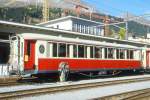 RhB - As 1144 am 25.10.1997 in Davos Platz - Historischer 1.Klasse Salonwagen 4-achsig - Baujahr 1931 - SIG - Fahrzeuggewicht 18,00t - Sitzpltze 32 - LP 16,40m - zulssige Geschwindigkeit 90 km/h -