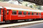 RhB - A 1211 II am 30.09.1990 in St.Moritz - 1.Klasse Personenwagen Schwere Stahlbauart - Baujahr 1931 - SWS/RhB - Fahrzeuggewicht 23,00t - Sitzpltze 33 - LP 16,44m - zulssige Geschwindigkeit 80