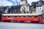 RhB - A 1212 II am 31.08.1993 in St.Moritz - 1.Klasse Personenwagen Schwere Stahlbauart - bernahme 06.06.1931 - SWS - Fahrzeuggewicht 23,00t - Sitzpltze 33 - LP 16,44m - zulssige Geschwindigkeit