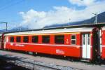 RhB - A 1227 am 20.06.1999 in Landquart - 1.Klasse Einheitspersonenwagen Typ I - bernahme 20.12.1962 - FFA/SIG - Fahrzeuggewicht 20,00t - Sitzpltze 36 - LP 18,42m - zulssige Geschwindigkeit 90