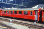 RhB - A 1238 am 31.08.1993 in Samedan - 1.Klasse Einheitspersonenwagen Typ I - bernahme 15.11.1965 - FFA/SIG - Fahrzeuggewicht 19,00t - Sitzpltze 36 - LP 18,42m - zulssige Geschwindigkeit 90 km/h