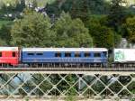 RhB - Speisewagen WR 3813 unterwegs bei Reichenau-Tamins am 20.09.2013