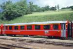 RhB - A 1240 am 10.06.1993 in Filisur - 1.Klasse Einheitspersonenwagen Typ I - bernahme 30.11.1965 - FFA/SIG - Fahrzeuggewicht 19,00t - Sitzpltze 36 - LP 18,42m - zulssige Geschwindigkeit 90 km/h
