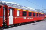 RhB - A 1244 am 13.03.2000 in Scuol - 1.Klasse Pendelzugzwischenwagen mit Notbremsberbrckung - Baujahr 1963 - FFA/SIG/RhB - Fahrzeuggewicht 21,00t - Sitzpltze 36 - LP 18,42m - zulssige