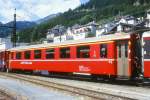 RhB - A 1265 am 29.08.1998 in Disentis - 1.Klasse Personenwagen - Einheitspersonenwagen Typ II - bernahme 19.12.1977 - FFA/SWP - Fahrzeuggewicht 15,00t - Sitzpltze 36 - LP 18,50m - zulssige