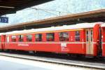 RhB - A 1266 am 20.05.1991 in Chur - 1.Klasse Personenwagen - Einheitspersonenwagen Typ II - bernahme 21.12.1977 - FFA/SWP - Fahrzeuggewicht 15,00t - Sitzpltze 36 - LP 18,50m - zulssige