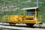 MLLER AG - SWF 1 am 07.08.1992 in OBERALPPASS-CALMOT - meterspuriger SEILWINDEN- und KUPPLUNGSWAGEN  RhB/Brnig - Baujahr ? - Gewicht 12,12t aufgerstet - LP 7,49m - zulssige Geschwindigkeit km/h