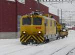 RhB - Winterimpressionen vom Bahnhof Samedan  Xmf 4/4 9918 am 04.12.2009