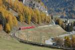 Pendelzug Scuol-Tarasp - Pontresina zwischen Madulain und La Punt Chameus ch. 13.10.05