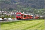 RE1040 mit Ge 4/4 III 649  Lavin  und Steuerwagen 1751 bei Malans. (25.04.2017)