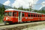 RhB - ABDt 1711 am 25.08.1997 in Rodels Realta - 1./2.Klasse Vorortpendelzug-Steuerwagen mit Gepckabteil - bernahme 19.03.1971 - FFA/SIG/SAAS/RhB - Fahrzeuggewicht 15,00t - Sitzpltze 12/31 - LP