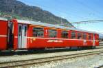 RhB - ABDt 1716 am 25.04.1999 in Landquart - 1./2.Klasse Vorortpendelzug-Steuerwagen mit Gepckabteil - bernahme 30.01.1979 - FFA/SIG/SAAS - Fahrzeuggewicht 15,00t - Sitzpltze 12/31 - LP 17,40m -