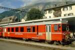 RhB - BDt 1722 am 11.05.1994 in Samedan - 2.Klasse Neupendelzug-Steuerwagen mit Gepckabteil fr Ge 4/4 I 601 bis Ge 4/4 I 610 - bernahme 06.05.1982 - FFA/SWP/BBC - Fahrzeuggewicht 15,00t -