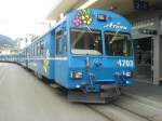 Pendelzug mit Bt 1703 im Arosaexpress Anstrich in Chur.