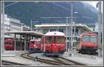 Steuerwagen 1752, Ge 4/4 I 603  Badus , Steuerwagen 1721 und R7856 mit NPZ nach Ziegelbrcke in Chur. (24.07.2010)